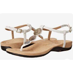 Vionic with Orthoheel Lizbeth Gold Cork Sandal Women's Size 7 Excellent very gen